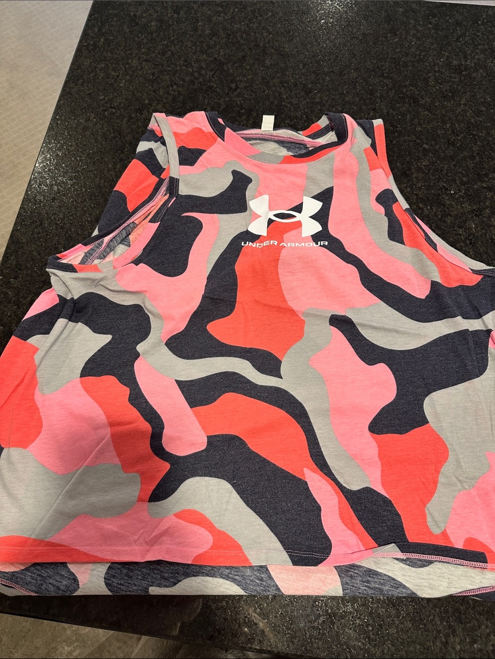 Under Armour Coral Pink Gray Camo Performance Tank